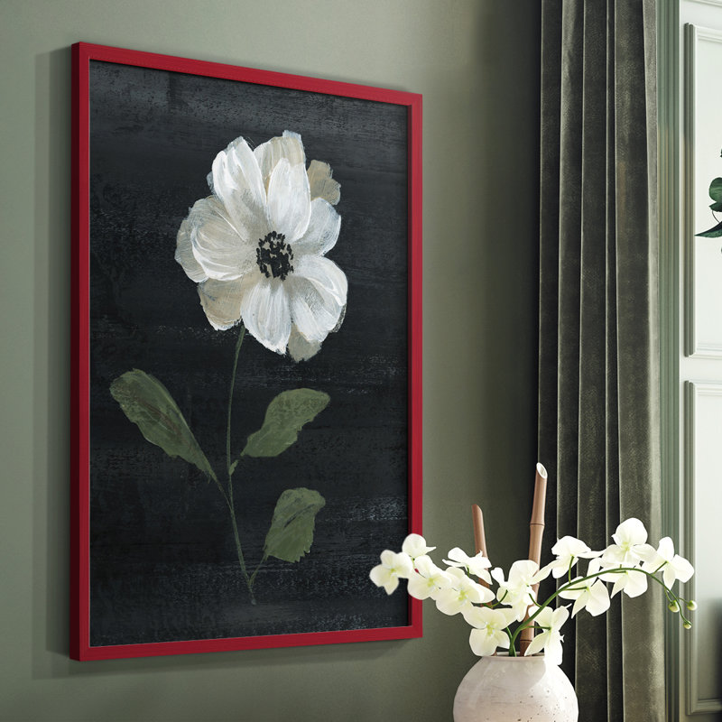 Country Botanical I, reproduction encadrée - bois massif, Rouge, H 10 po x l 8 po