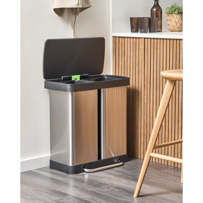 Double Pedal Waste Bin 60 L ECOSORT Metal