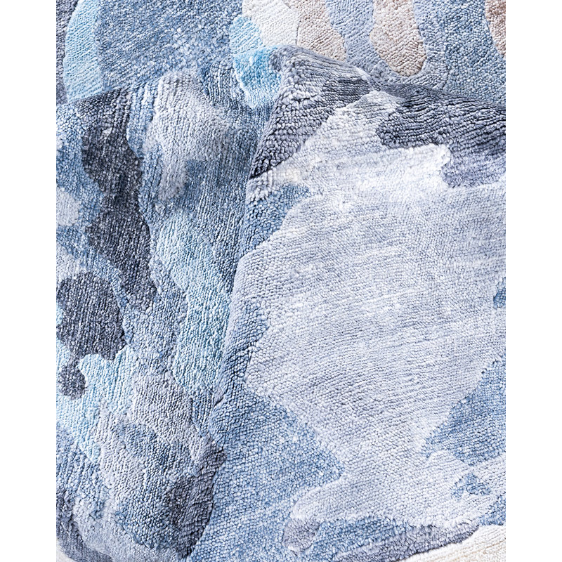 Overdyed One-of-a-Kind Rectangle 9'1" X 12'1" Hand Knotted Area Rug