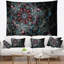 Tapisserie fleur de couleur florale florale à motif floral bleu foncé-28487035
