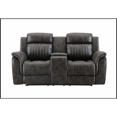 Causeuse inclinable Console - Tissu en polyester, conception transitionnelle, finition Badlands pour un confort et un style modernes