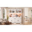 Armoire de rangement 71 "avec prise de courant, grande armoire de rangement avec support pour micro-ondes-2057804507