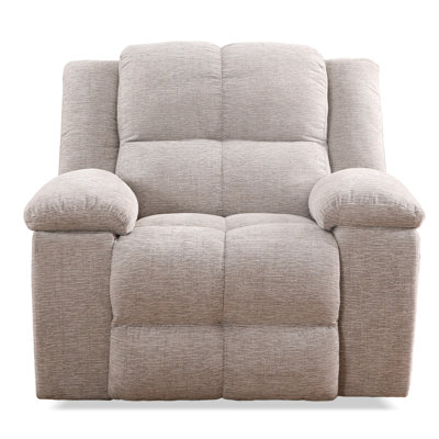 47" Upholstered Manual Recliner with Pillow Top Arms