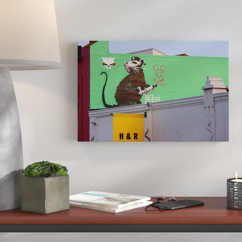 Soviet Rat by Banksy - Wrapped Canvas Print