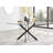 Lenworth Modern Rectangular 4 or 6 Seat Dining Table in Glass and Chrome - Kitchen Table-259752425