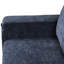 En forme de L avec compartiment de rangement et porte-gobelet, cadre en contreplaqué bleu pour le bureau-576079043