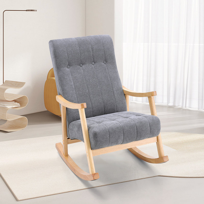 Maygen Rocking Chair, Dark Grey