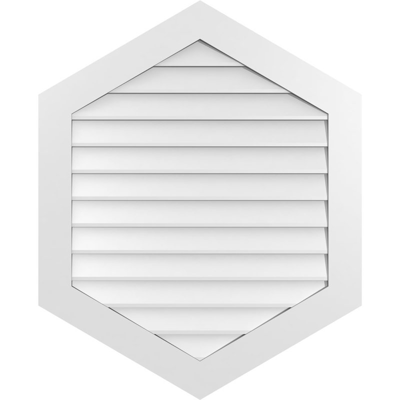 Ventilé vertical à pignon vertical 7/12 po, H 42 po x l 34 po x P 1 po