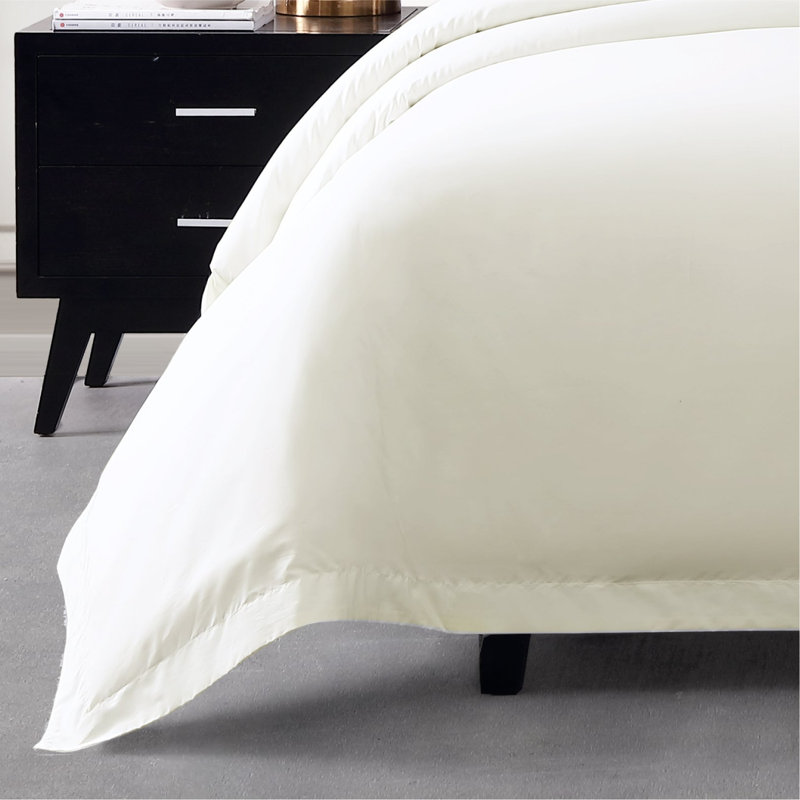 Ultra Percale Duvet Cover Set, Queen + 2 Standard Pillow Shams, Bone