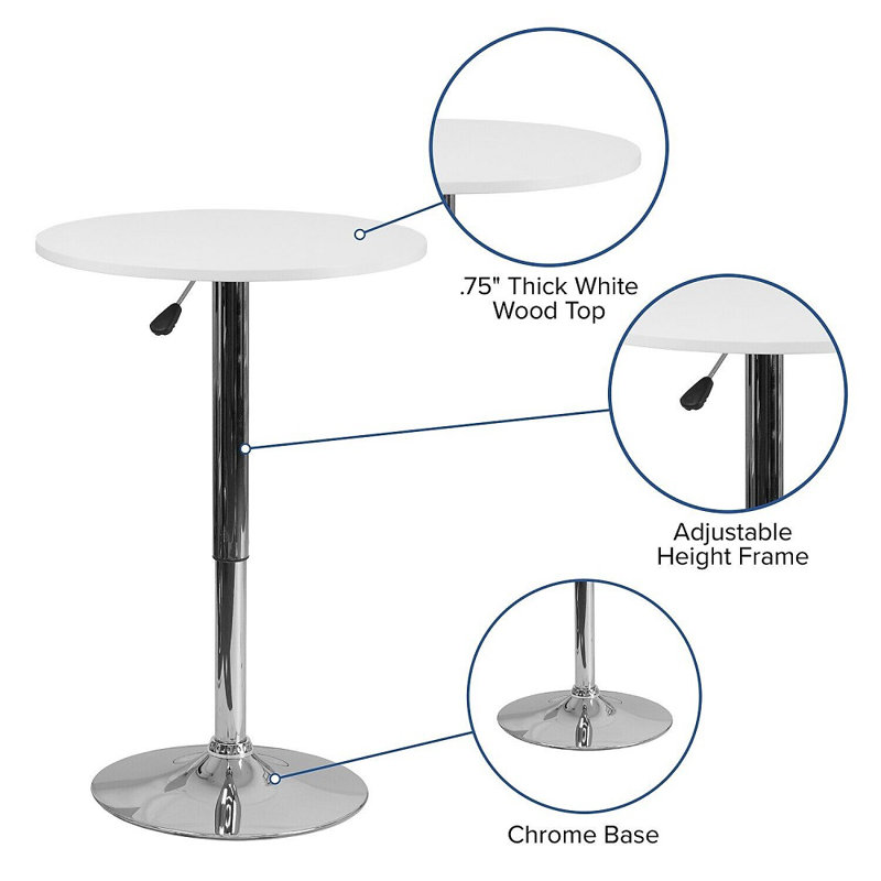 Round Metal Base Dining Table