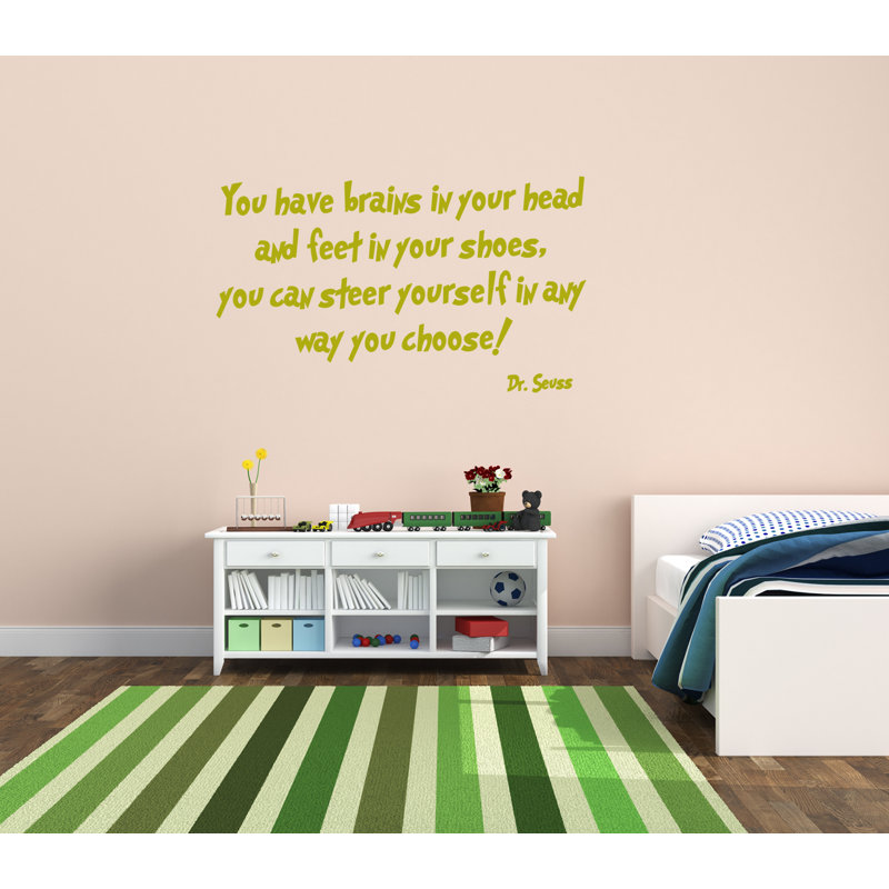 Adhésif décoratif Dr Seuss «You Have Brains in Your Head», Or