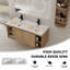 Meuble-lavabo mural 48 po avec lavabo et armoires latérales