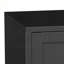 Enceinte en métal pour litière pour chat, table d'appoint moderne avec entrée latérale (noir)