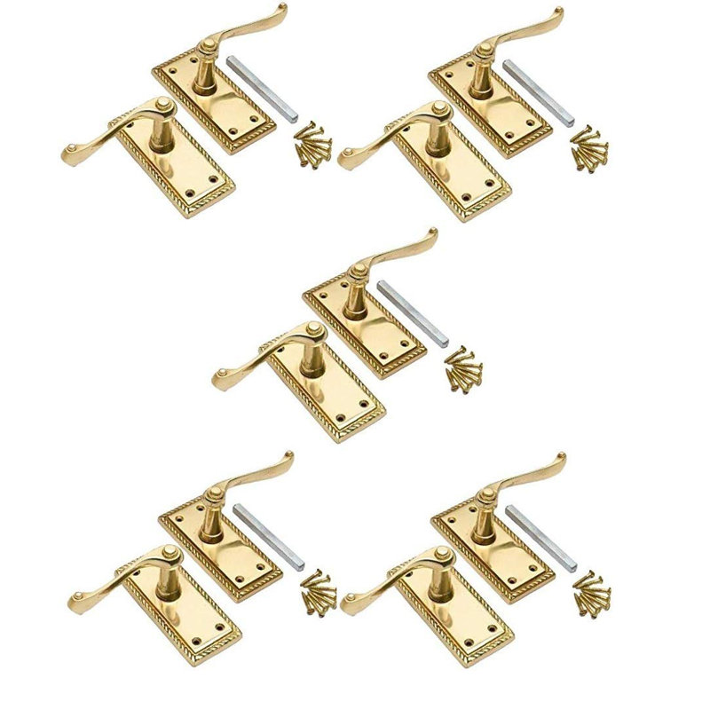 Roped Edge Lever Latch Door Handle