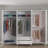 Modern Wardrobe with Shelves, 100% Chipboard, White & Wood Finish, 94.5 x 76.8 x 21.3 inches | Sturdy MDF Frame, Durable Metal Handle, Wall-Mountable, Perfect for Organized Storage & Stylish Décor