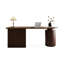 Bureau en bois manufacturé demi-cercle noisette + brun avec 3 tiroirs-1926298404-1926298402
