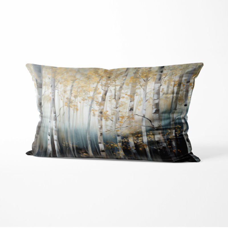 Coussin décoratif arbre - coussin décoratif Birch Tree Dense Forest V, H 12 po x l 20 po