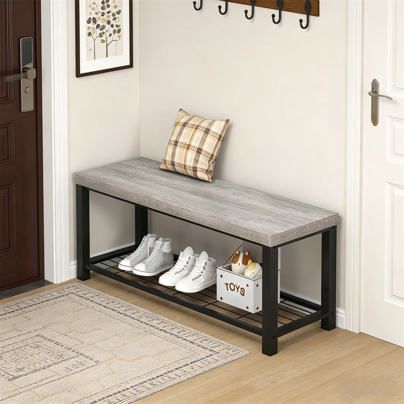Premium Wooden Shoe Cabinet For Home, 18" H x 47.2" W x 14.2" D
