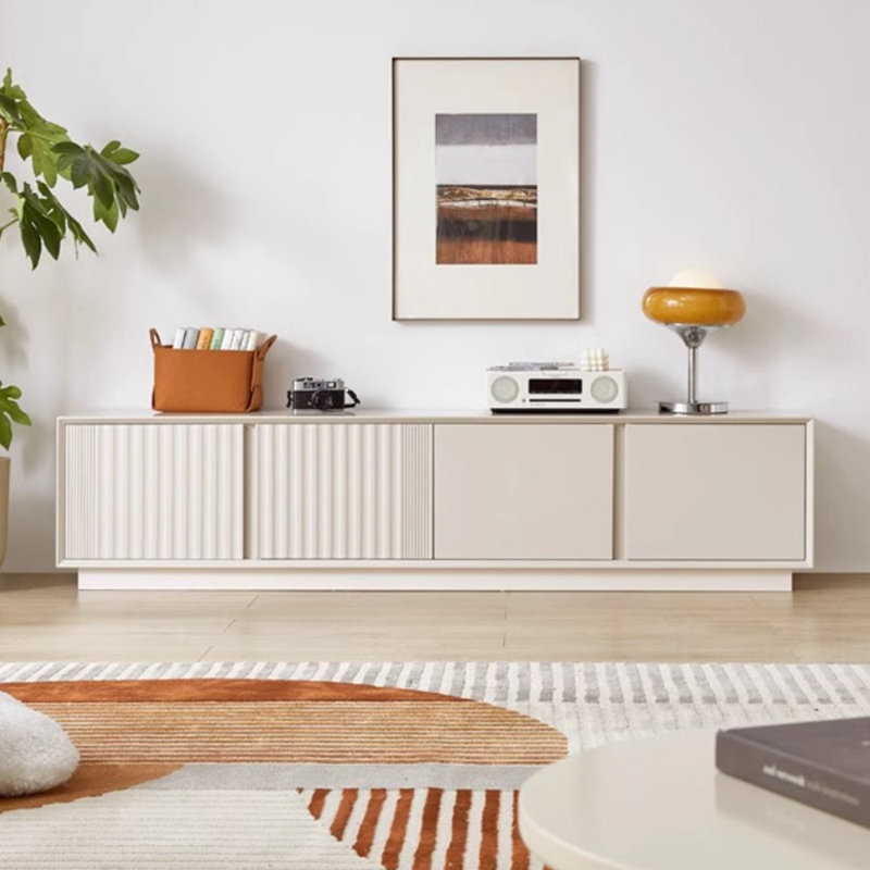Meuble télé simple de style crème