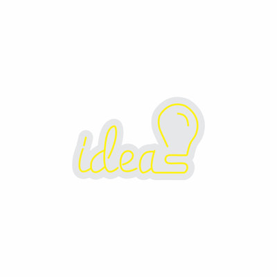  | Idée, enseigne au néon | Fabriqué avec des tubes néon durables et écoénergétiques qui émettent une lueur jaune uniforme et brillante pour plus de 50 000 heures de performance constante | 24 x 15 | Jaune