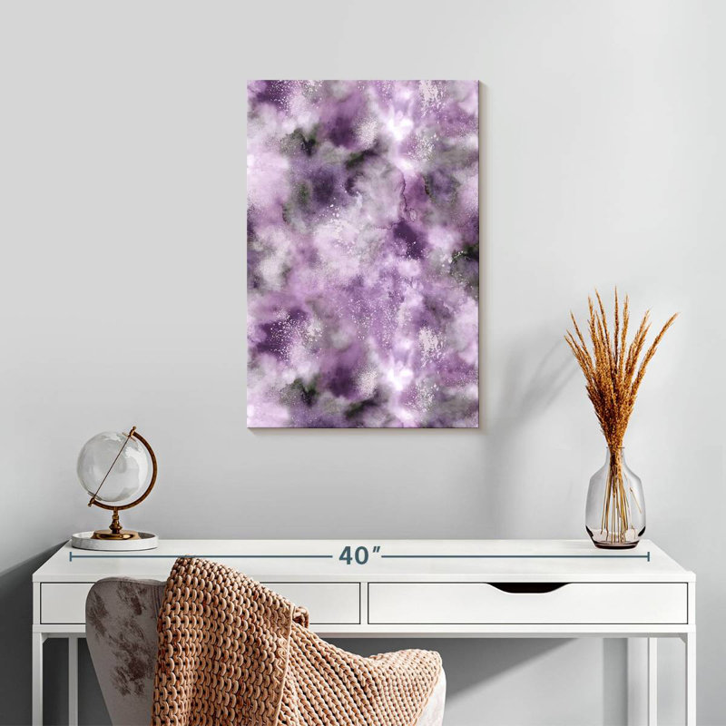 Avery marbre aquarelle très mauve Peri, H 24 po x l 16 po