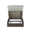 Tapis de patio Huntington beige et gris recouvert de tissu d'ameublement