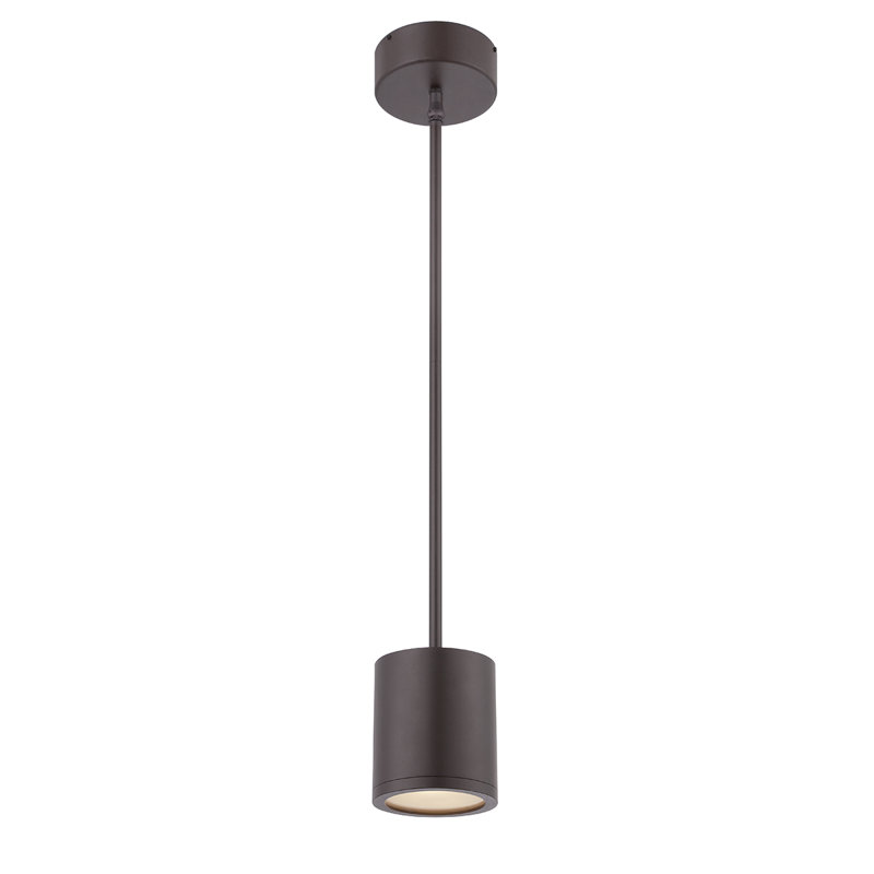 Tube 1 - Light Single Cylinder Pendant, Bronze