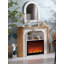 French Solid Wood Simulated Flame Decorative Fireplace Cabinet