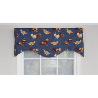 Cotton Blend Toile Tailored Window Valance