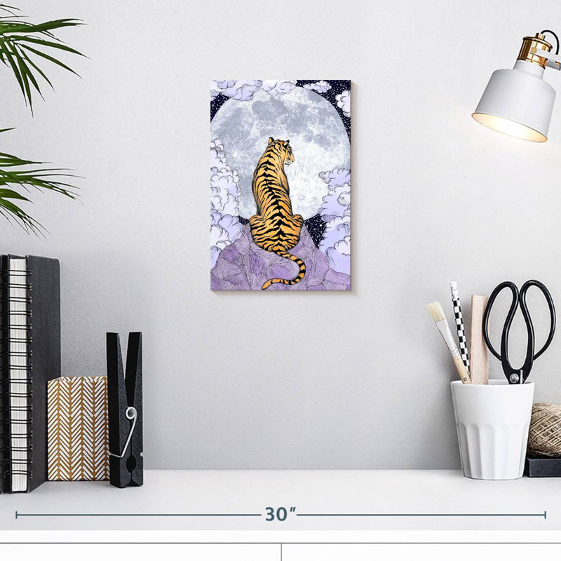 Brampt Tiger Moon I, 12" H x 8" W