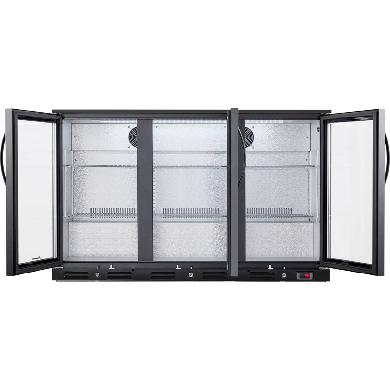 Kalamera three-door 11.2cu.ft back bar undercounter commercial beverage cooler
