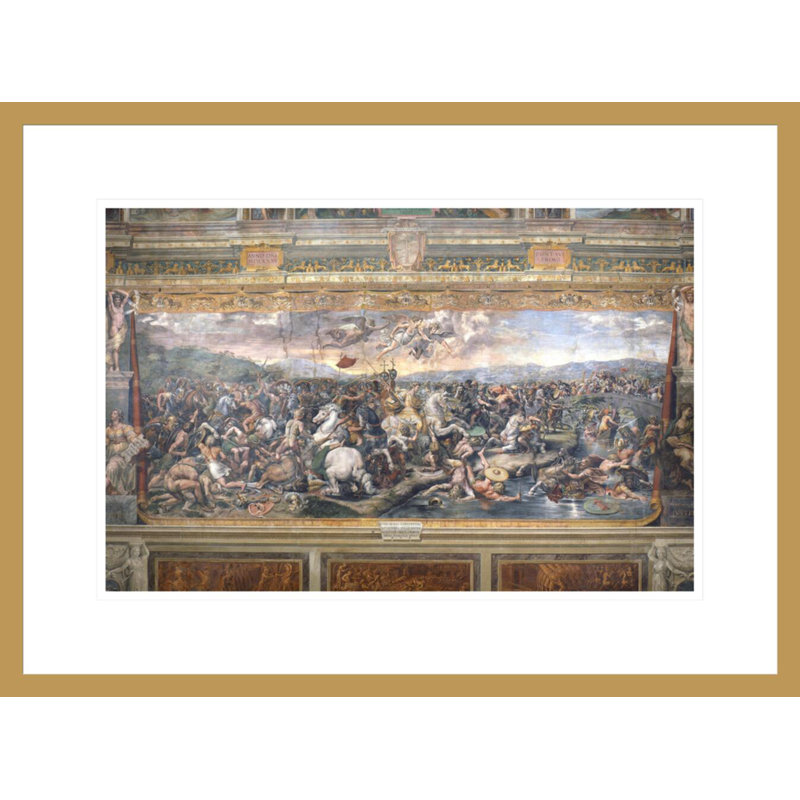 «Constantin's Bataille au pont Milvian» par Raphael, impression giclée encadrée, H 16,16 po x l 21,75 po