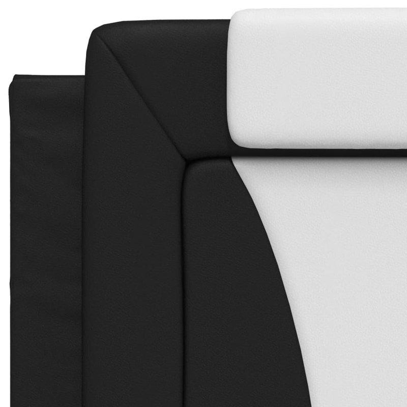 Base de lit vidaXL sans matelas noir et blanc 90x190 cm Viana, Simple, Noir et blanc
