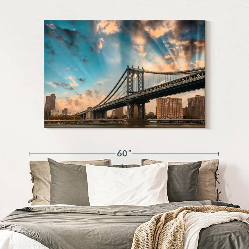 Nicci Dramatic Manhattan Bridge, 34" H x 51" W