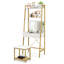 Efren Makeup Vanity Set with Flip Top Mirror and Stool-1913035348
