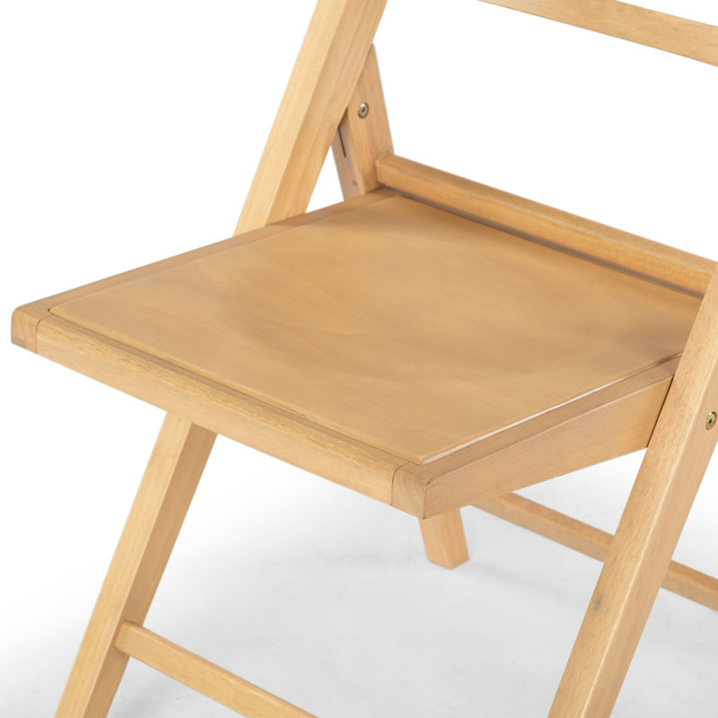 JACIE WOOD SEAT FOLDING CHAIR, Oak