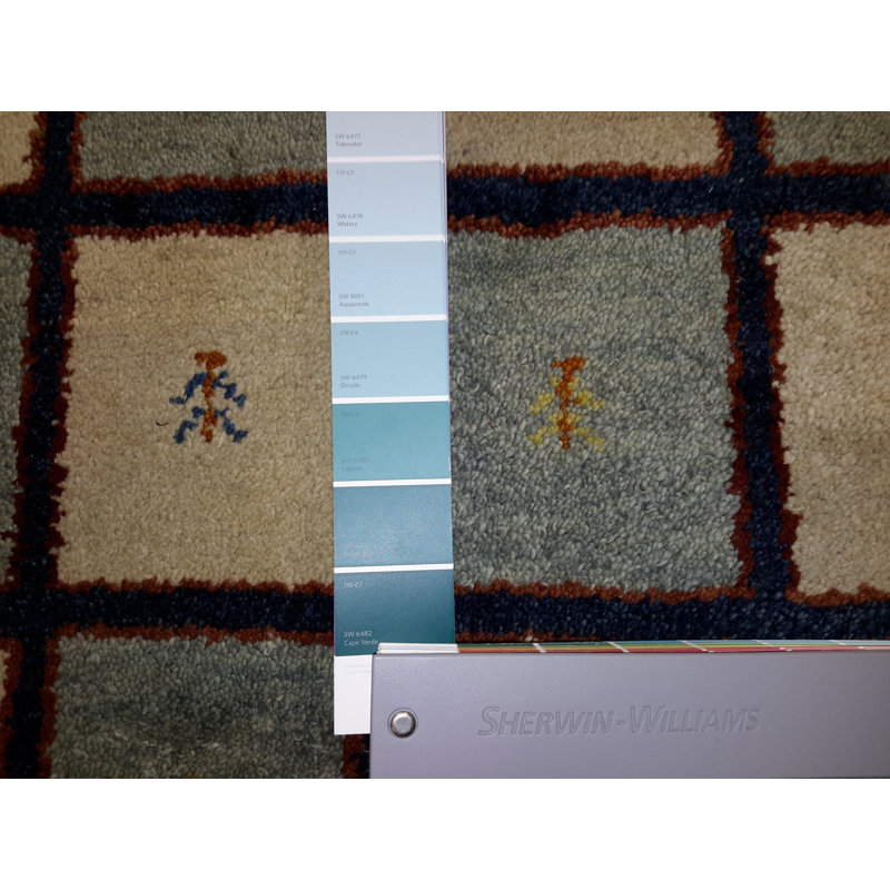 Tapis Indo Gabbeh moderne fabriqué à la main Isabelline - 3 pi 0 po x 5 pi 3 po
