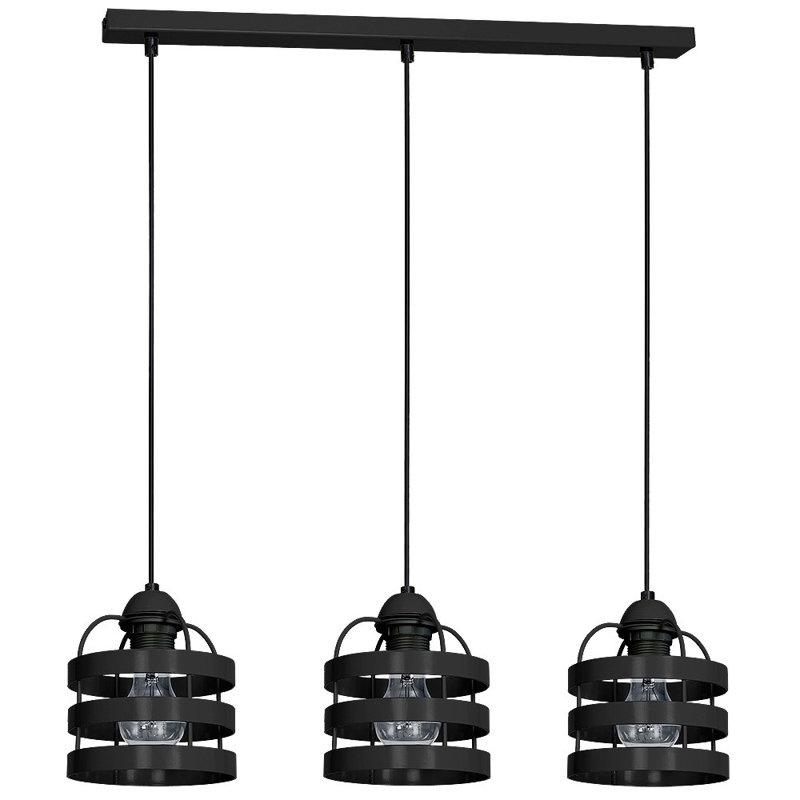 Kindle 3 - Light Black Drum Pendant