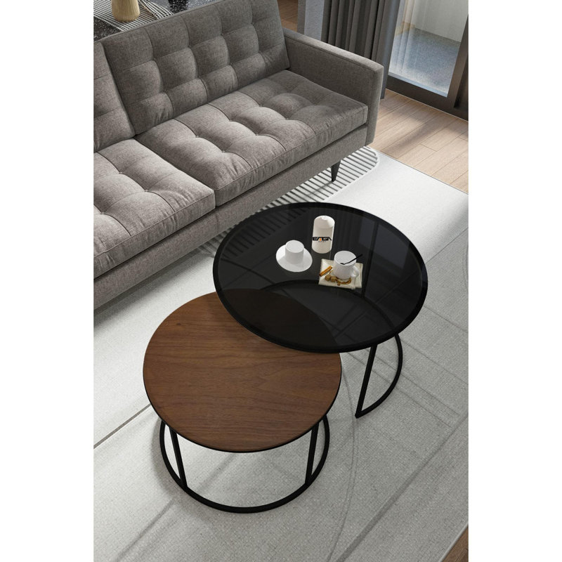 Glorias Coffee Table, Walnut/Fume