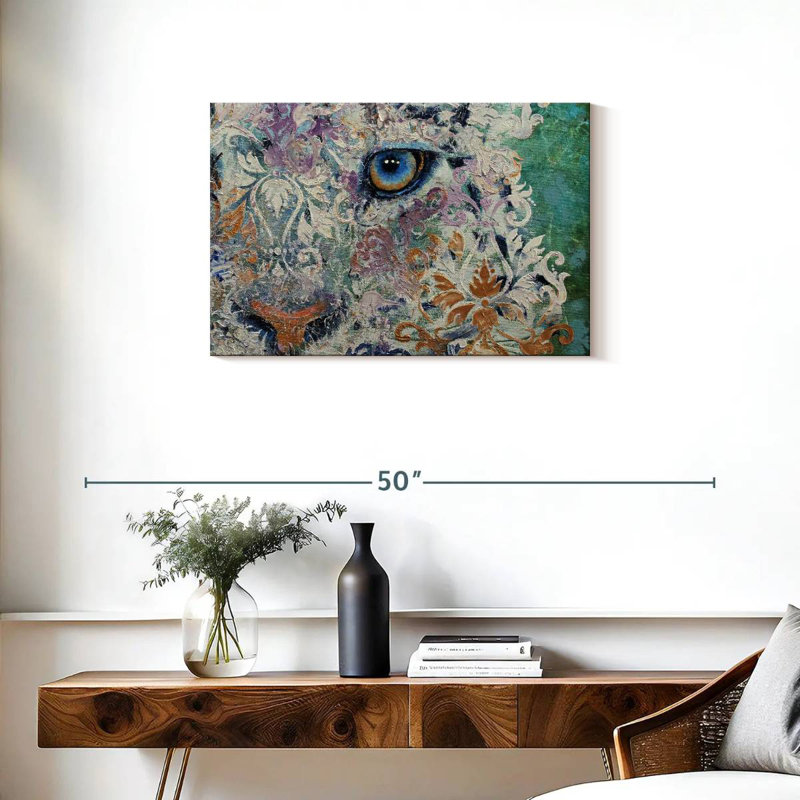 Brampt Royal Snow Leopard, 20" H x 30" W