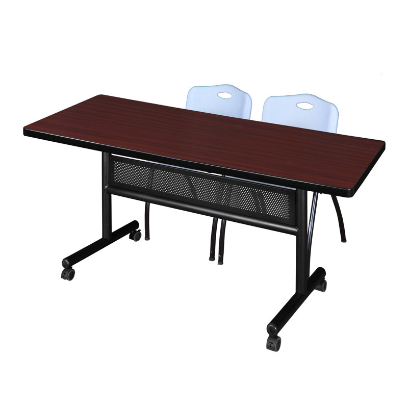 Kobe Training Table, Mahogany/Light Blue