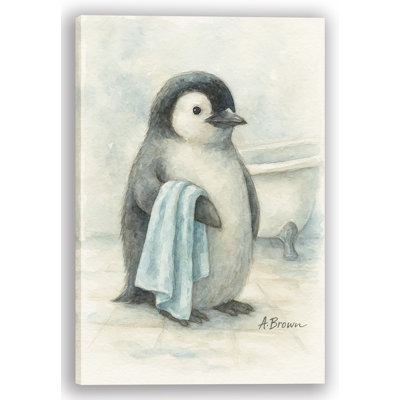 Art sur toile, pingouin II