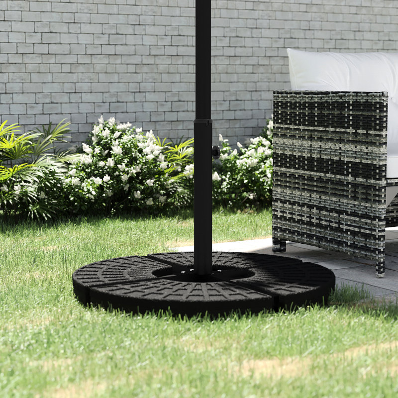 Support universel pour parasol de patio, noir et plusieurs parasols