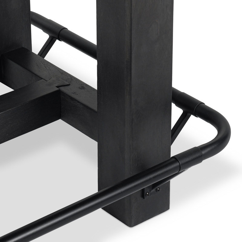 Gray and Black Wood Counter Height Dining Table