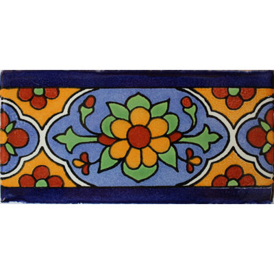 6" x 3" 8 pcs Villora Subway Mexican Clay Tile Handmade Talavera Backsplash