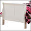 Lit-bateau blanc avec des courbes élégantes et une fabrication durable, parfait pour un décor de chambre intemporel-202741136