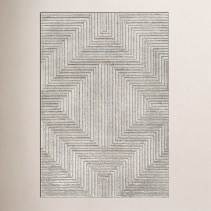 Balsham Light Slate/Gray Area Rug, Rectangle 5'3" x 7'3"