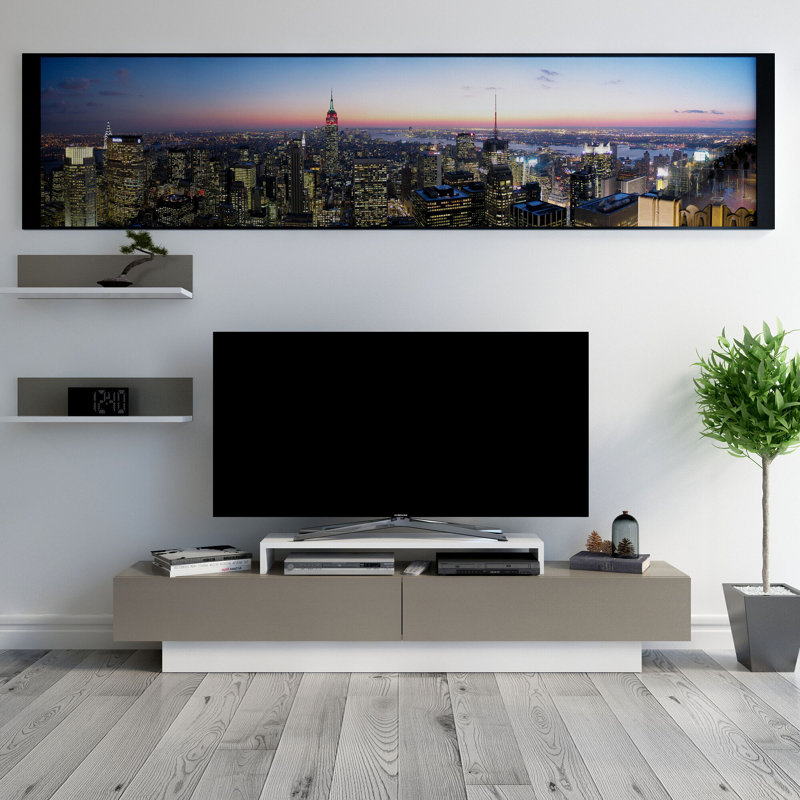 Lusi TV Stand for TVs up to 71'', Coffee/White