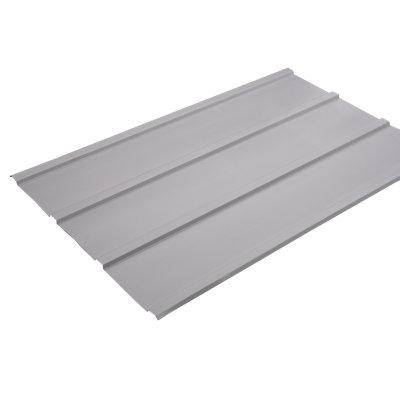 Set of 8 Galvanized Corrugated Steel Roof Panels for DIY Shed, Garage, Carport, and Mobile Home Projects Flute Grey