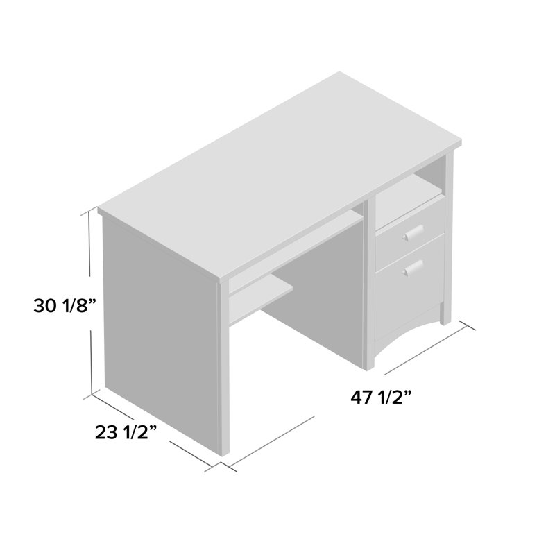 Cardell Computer Desk, Gray Maple